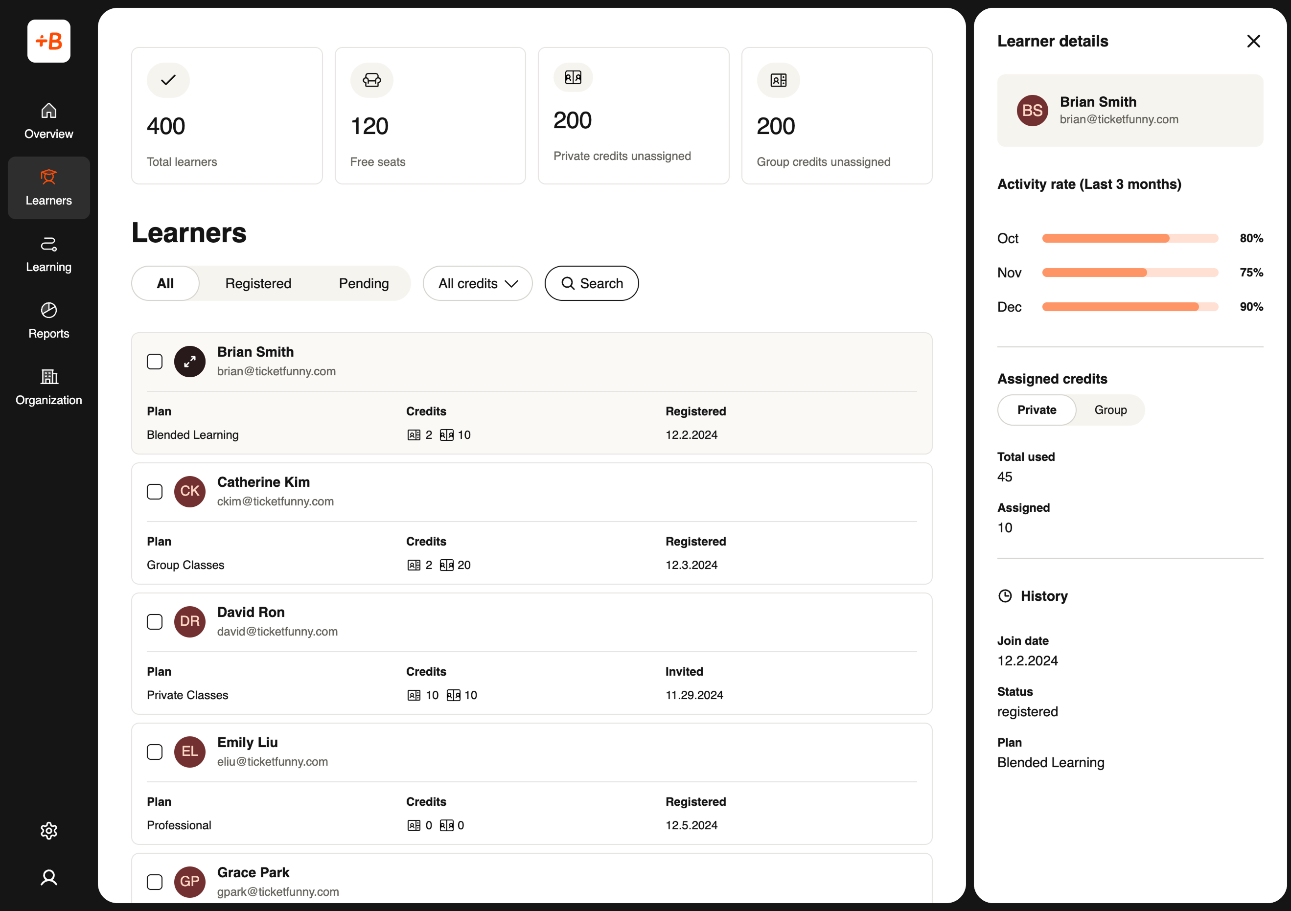 Final design: [sand] New Learners page