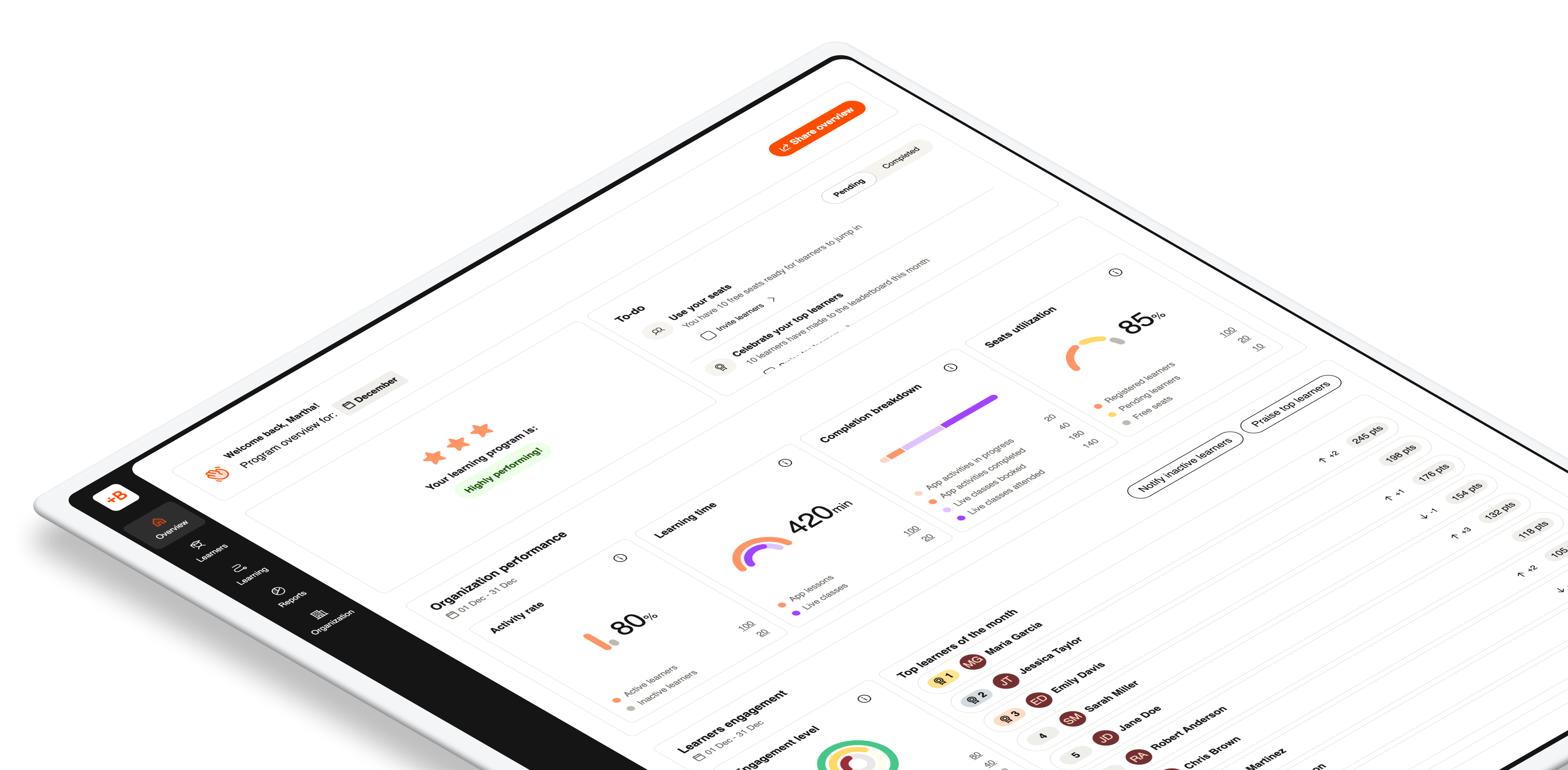 Redesigning Babbel’s B2B Control Panel for engagement & usability